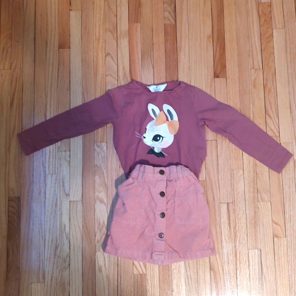 Girls Skirt and Top Size 5-6/6